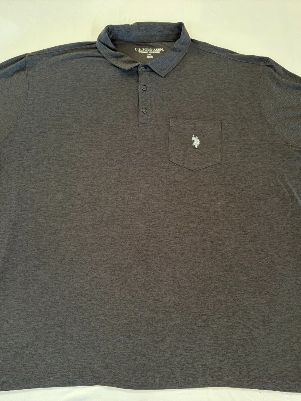 3XL Men's US Polo Assn. WEEKEND Comfort Polo Shirt Jersey Gray